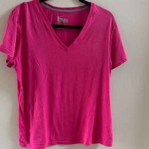 Nike Women's Bright Pink V-Neck Tee